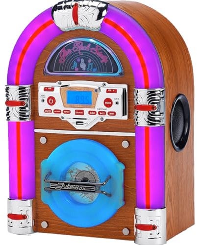 Steepletone jive rock sixty light Bluetooth FM Radio mini CD jukebox