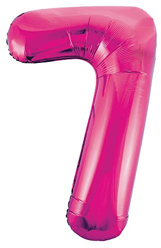 Pink Number 7 Shaped Large Foil Balloon (86cm) 1 Piece - Perfect for Birthday Parties and Special Events