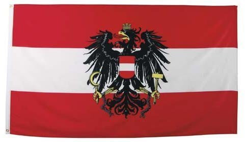 Prom Österreich Adler Flagge 150x90 cm rot-weiß-rot Patriotisch Nationalfeiertag