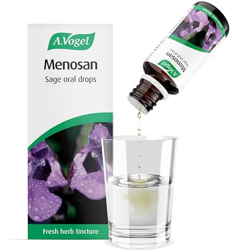 A.Vogel Menosan Sage Drops | Extracts of Organically Grown Fresh Sage | Herbal Food Supplement | Suitable for Vegans | 50ml