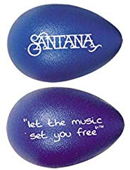 LP Latin Percussion LPR003-BL Rhythmix Egg Shaker mit Santana Design Druck 1 Paar Blueberry (blau)
