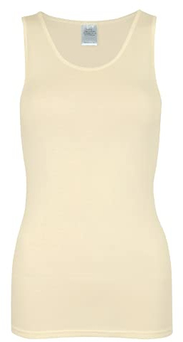 wobera Angora Damen Hemd ohne Arm aus 70% Schurwolle KbT und 30% Seide
