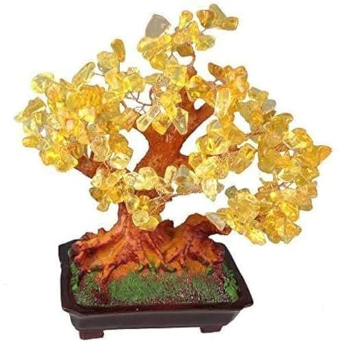 Feng Shui Glücksbaum 25 cm Geldbaum Bonsai Pfennigbaum Handarbeit Stein