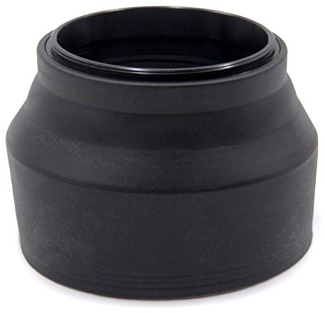 vhbw Gegenlichtblende kompatibel mit Leica Summicron-T 1:2/23 mm Asph. 52mm Objektiv, Schwarz, Gummi, Rund, 7,2 cm