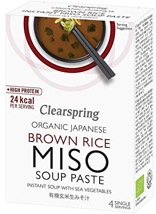 Clearspring Organic Japanese Instant Brown Rice Miso Soup Paste, 60 g