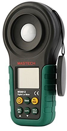 Mastech MS6612 Luxmètre numérique Photomètre Auto Gamme Peak 200000 Lux