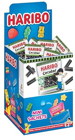 Haribo Mini Cocobat, Caramelle Gommose Ripiene, Gusto Liquirizia, 1200gr | Ideali Per Feste, 30 Bustine Da 40gr