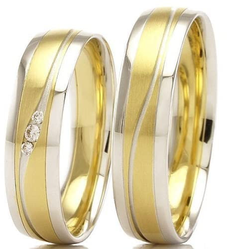 Collection Ruesch Eheringe 333/- Gelbgold Weißgold 66-32050-060