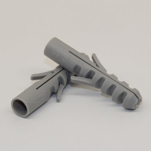 10 Stück Fischerdübel S 10 aus Nylon (Ø = 10mm) mit 2-fach Spreizung