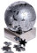 eBuyGB Magnetic Stainless Steel World 3D Puzzle Globe, Silver