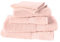De Witte Lietaer 201390 Set de 2 Gants + 2 Serviettes 50 x 100 cm + 2 Draps de Douche 70 x 140 cm Coton Rose