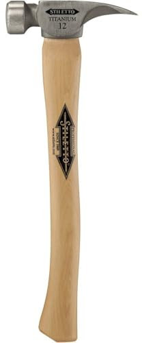 Stiletto Ti12SC Titanium 12 Smooth Face Hammer with a Curved 18 Hickory Handle