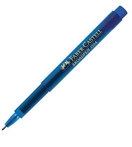 Faber-Castell 155451 - Fineliner Broadpen 1554, 0.8 mm, blau, 1 Stück