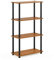 Furinno Turn-N-Tube Scaffali Senza Attrezzi, Ciliegia Chiara (Light Cherry/Black), 4-Livello Single