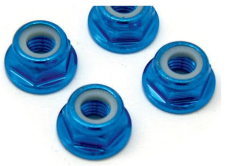 Fastrax M5 Blue Flanged Lock Nuts (FTM5BF)