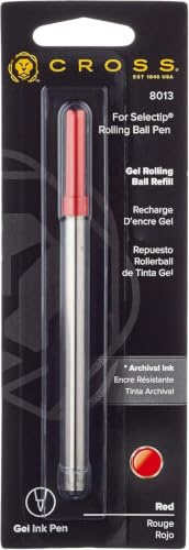 Cross Tinteroller Minen In der offiziellen Verpackung Gelmine für Selectip Rollerball Schreibgeräte, rot