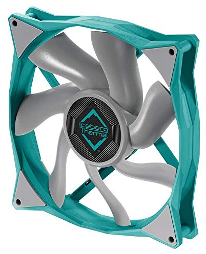 Iceberg Thermal IceGALE Xtra 140 mm PWM Kugellager Hochleistungs-Gehäuselüfter, Blaugrün