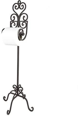 Vintage Free Standing Toilet Roll Holder Country Style Ornate Bathroom Accessory