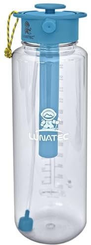 Lunatec Hydration Spray Wasserflasche. 3 Drucksprühmuster – Nebel, Strahl und Dusche – zum Reinigen, Kühlen und Trinken.