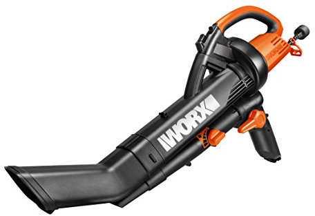 WORX WG505E 3000W Trivac Garden Blower Mulcher and Vacuum Garden for Clearing Patios of Leaves and Other Waste, Black, 10 m Cable
