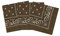 Set 3 bandanas paisley damen und herren braun