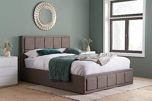 Birlea Hannover Ottoman Storage Bed - Fabric, Grey, Small Double