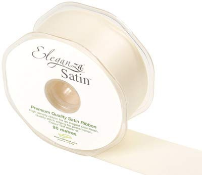 Eleganza Premium Quality Ribbon, Satin, Cream, 11 x 11 x 4 cm