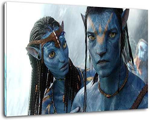 Avatar Format 60x40 cm Bild auf Leinwand, XXL riesige Bilder fertig gerahmt mit Keilrahmen, Kunstdruck auf Wandbild mit Rahmen