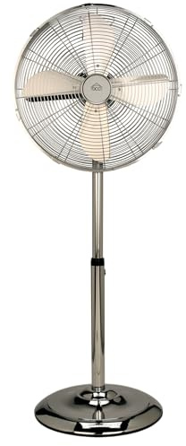 DCG - VENTILATORE INOX 40 CM. Oscillazione orizzontale, 3 velocità, alta qualità di finitura. Sicuro piedistallo di sostegno e minimo rumore.