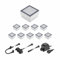 ledscom.de LED Pflaster-Stein Gorgon Boden-Einbauleuchte für außen, 10x10cm, 12V, warm-weiß 10er Set