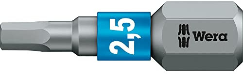 Wera 05056682001 2.5 x 25 mm 840/1 BTZ Bits - Silver