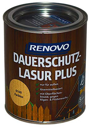 0,75L RENOVO Dauerschutzlasur 0100 Farblos Lasur Holzlasur