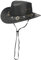 Scippis Concho Lederhut Classic Cowboyhut Australienhut (XL/60-61 - schwarz)
