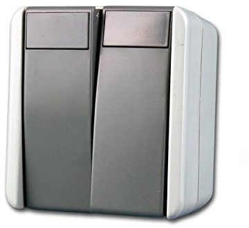 fontana Doppel-Wechsel-Schalter grau 250V~/10A