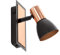 EGLO LED Wandlampe Barnham, Wandstrahler, Wandleuchte aus Metall, Wohnzimmerlampe in Schwarz und Kupfer, Flurlampe, Spot inkl. GU10 Leuchtmittel, warmweiß