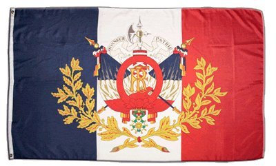 Flaggenfritze Fahne/Flagge Frankreich mit Wappen + gratis Sticker