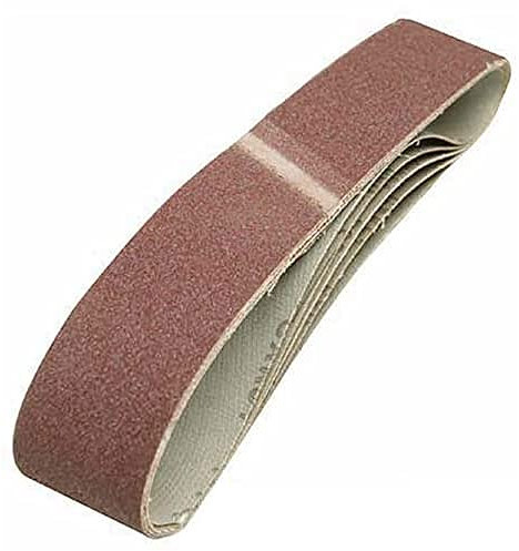 Silverline 463484 - Set di nastri abrasivi, 50 x 686 mm, grana 80, 5 pz.