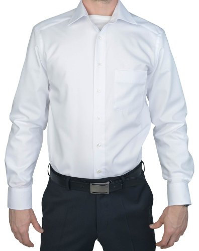 Marvelis - Shirt Slim-Fit 4700 Uni Fer Arm Extra Long: Couleur: 00-Blanc | Collier: 43 - Blanc - 43
