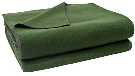 Zoeppritz Decke in der Farbe: Dunkelgrün, aus 65% Polyester, 35% Viscose hergestellt, Größe: 160x200 cm, 103291-661-160x200, 661 Dark Jade
