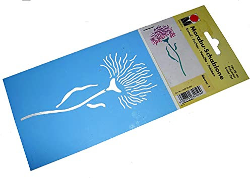 Marabu Schablone Flower 1 Blume, 10x15cm