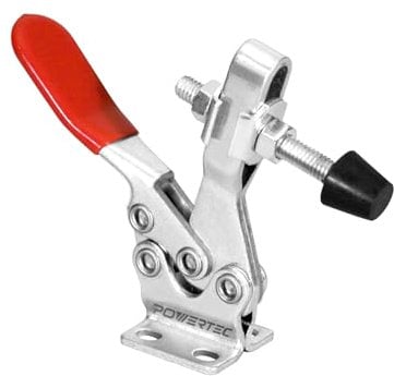 POWERTEC 20301 Schnellspanner, horizontale Knebelklemme mit Gummi-Druckspitze, Handwerkzeug, 227 kg Haltekapazität, 225D