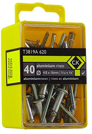 C.K T3819A 620 Boîte de 40 Rivets en aluminium 4,8 x 16 mm