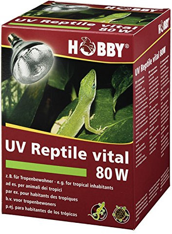 HOBBY Terraristik UV Reptile vital Tropic I UV-Lampe für Terrarien I 80 W I UV- Lampe für die Reptilienhaltung I UV-Flächenstrahler für tropische Reptilien I energieeffizient & langlebig