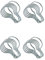 16 Pcs Multi-Purpose Shower Curtain Metal Silver Chrome Hooks
