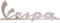 Stemma, Scritta «Vespa» Per Vespa Sprint, Super, Rally, 2 Perni, 120 X 35 Mm, Distanza Tra I Fori, 105 Mm