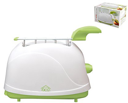 Dcg KT1200 Tostafette Elettrico pinze 500w Elettrodomestici per la casa, Plastica, Acciaio Inossidabile, 2 Scomparti, Bianco