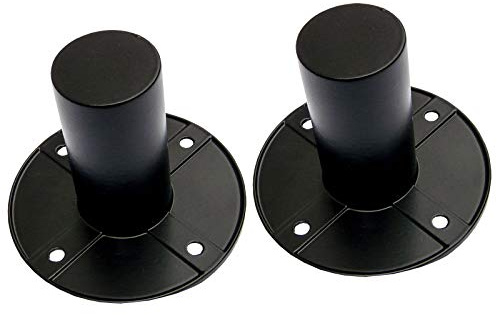2er Set deetech Boxenflansch/Stativhülse/für Lautsprecherstative 35mm, black