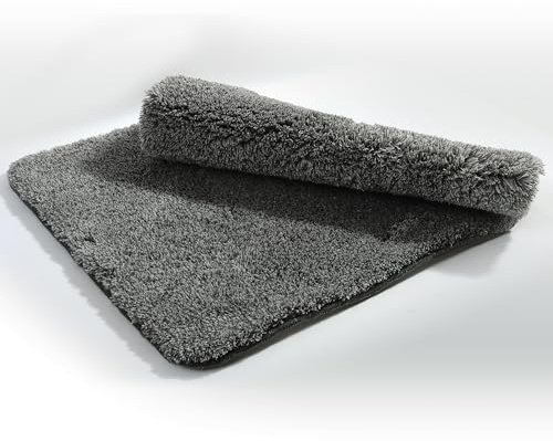 Spirella – Badematte – Acryl-Badezimmeraccessoire von BRIZZOLO – Elegantes und Komfortables Design – Ideal fürs Badezimmer – Maße: 60 x 90 cm – Modernes Grau
