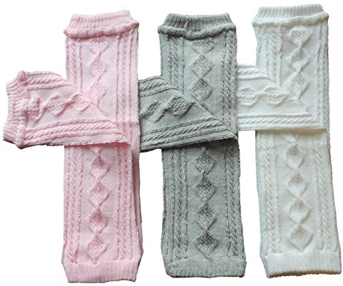 Toptim Baby Knitted Leg Warmers for Little Girls, Toddlers & Children (Color of 3)