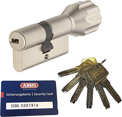 ABUS EC660 ECK660 Profil-Knaufzylinder Länge (a/b) Z45/K50mm (c=95mm) mit 6 Schlüssel, mit Sicherungskarte